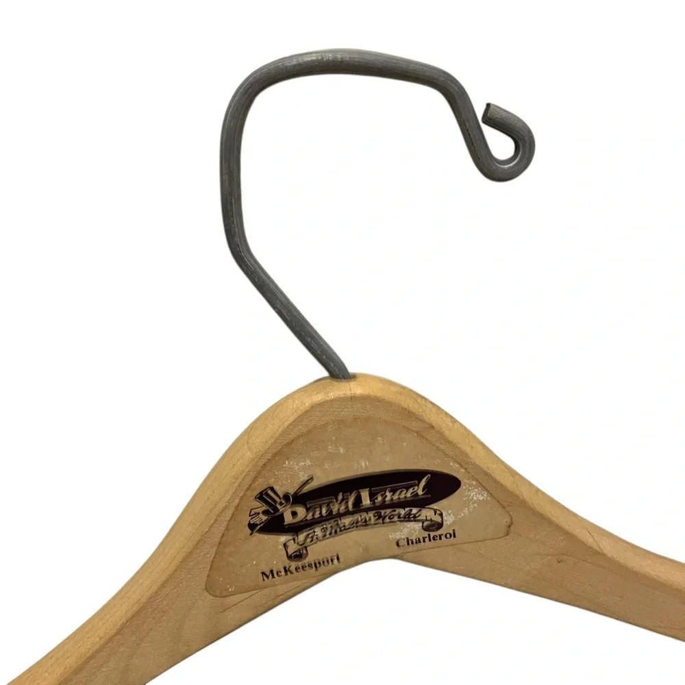 Vintage David Israel A Man's World McKeesport Charleroi PA Advertising Hanger
